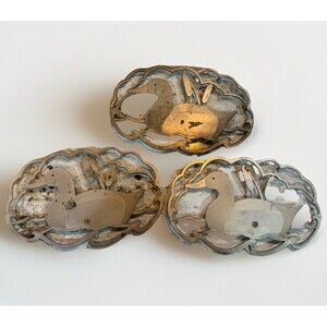 Vintage Oneida Silversmiths set of 3 Silver Plated 10” Duck Trivet, Japan